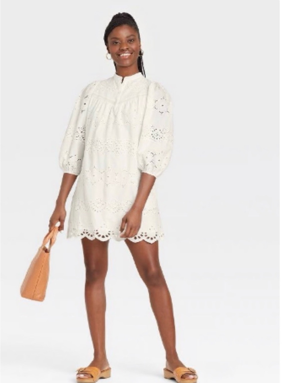 Universal Thread white Eyelet Swing Mini Dress